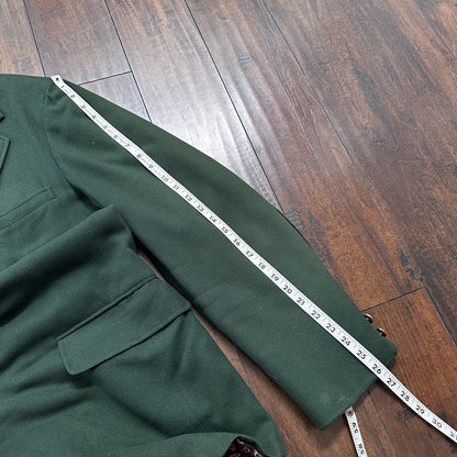 1960s 1970s Green Cashemere Sport Jacket VTG Mens Suit 44 34x32 Rockabilly Gray