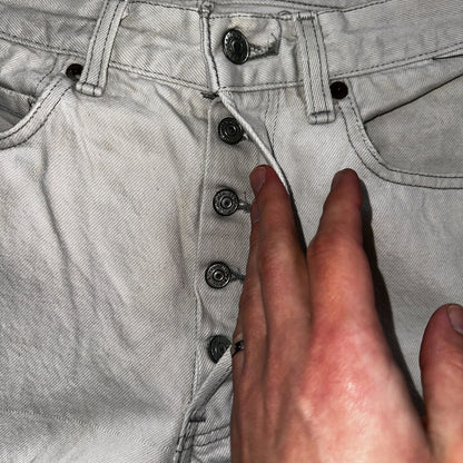 Levis 501 Vintage 80s USA XX Straight Leg Jeans White Med Wash 29x30 Act 28x29