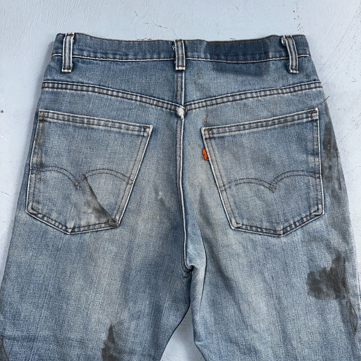 Levis 517 Vintage 80s USA Orange Tab Bootcut Flare Blue Jeans Talon Act 30x29