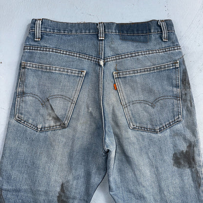 Levis 517 Vintage 80s USA Orange Tab Bootcut Flare Blue Jeans Talon Act 30x29