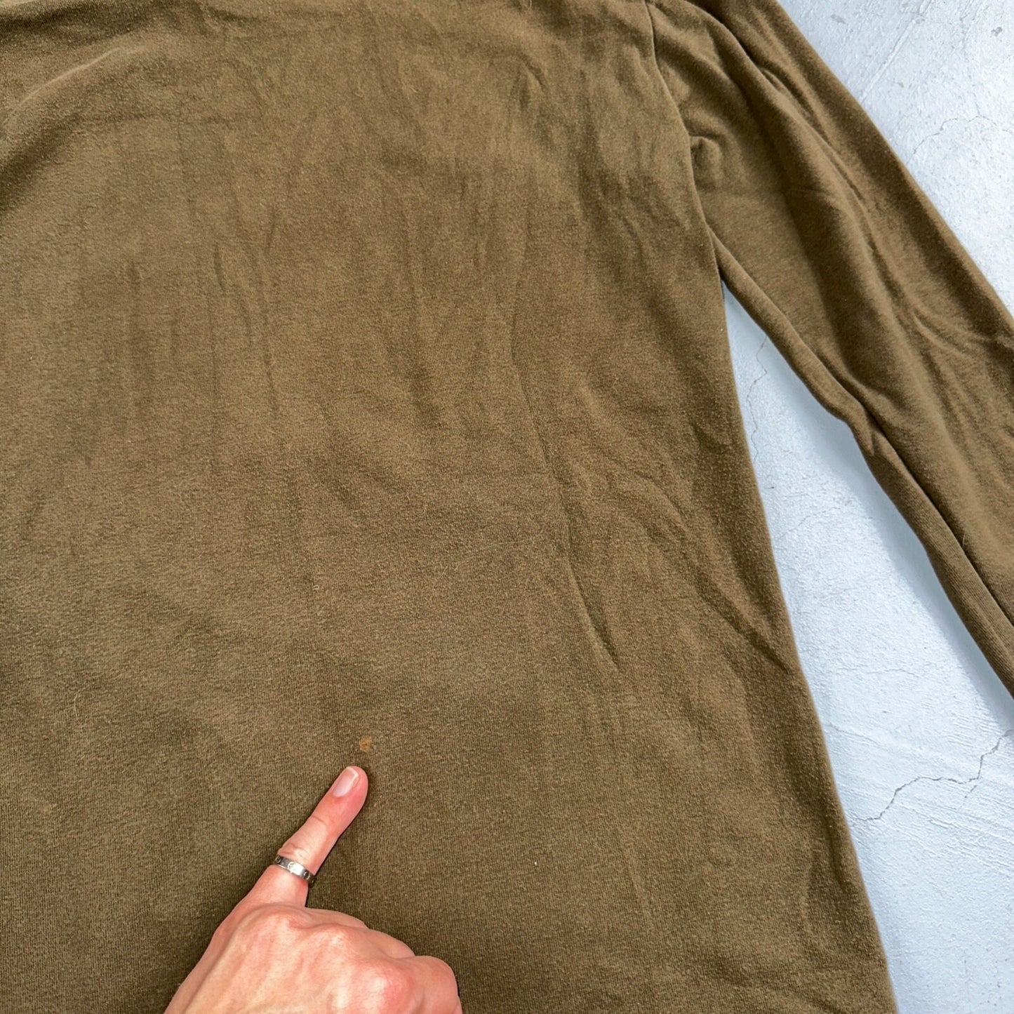 Souyute Basic Brown Womens Long Sleeve VTG T Shirt Tight Slim Essential Layer