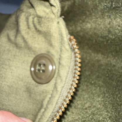 VTG 60s USN US Navy Military A-2 Intermediate Cold Weather Deck Jacket Stencil