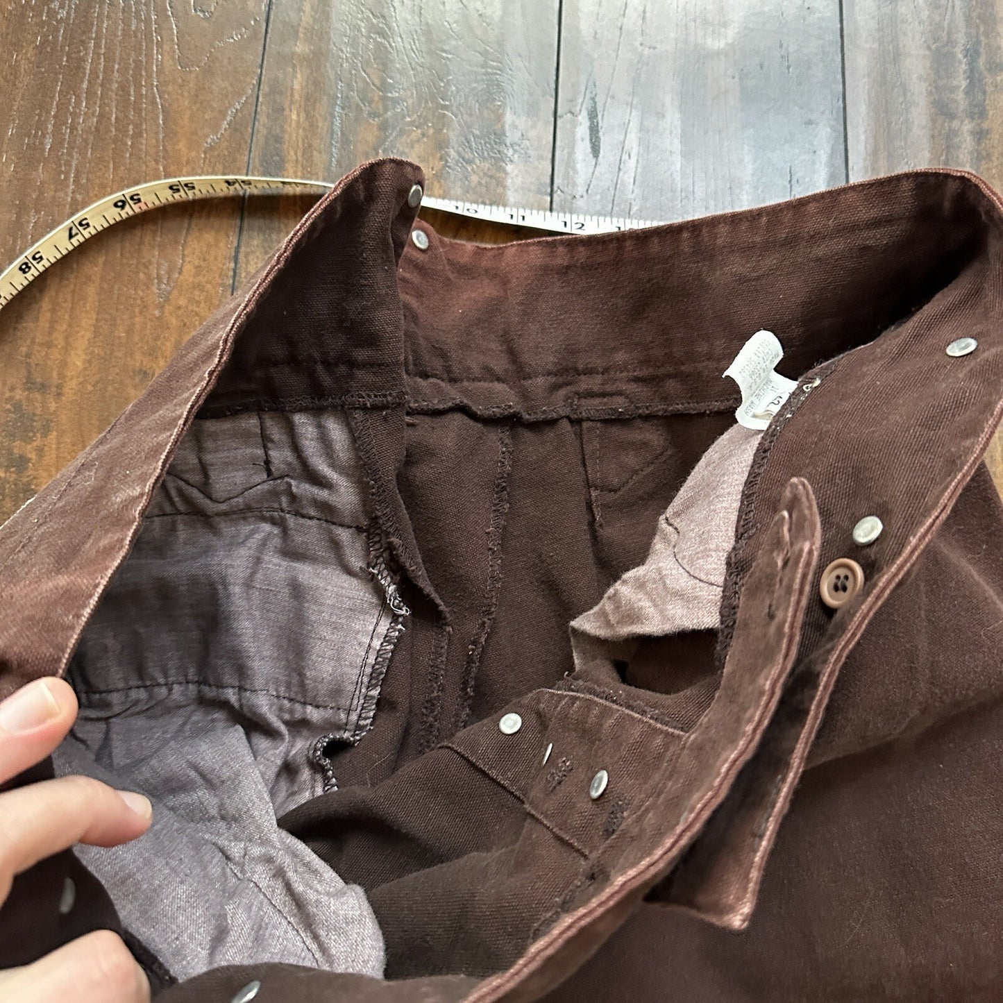 VTG Mens Frontier Maker USA Outdoor Pants Buckleback Cowboy 42 Brown Western