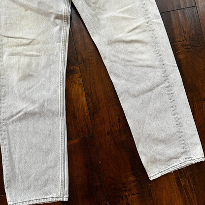VTG USA Levis 501 Button Fly 90s Tag Jeans 80s 34x30 Act 31x28 Grey Faded White