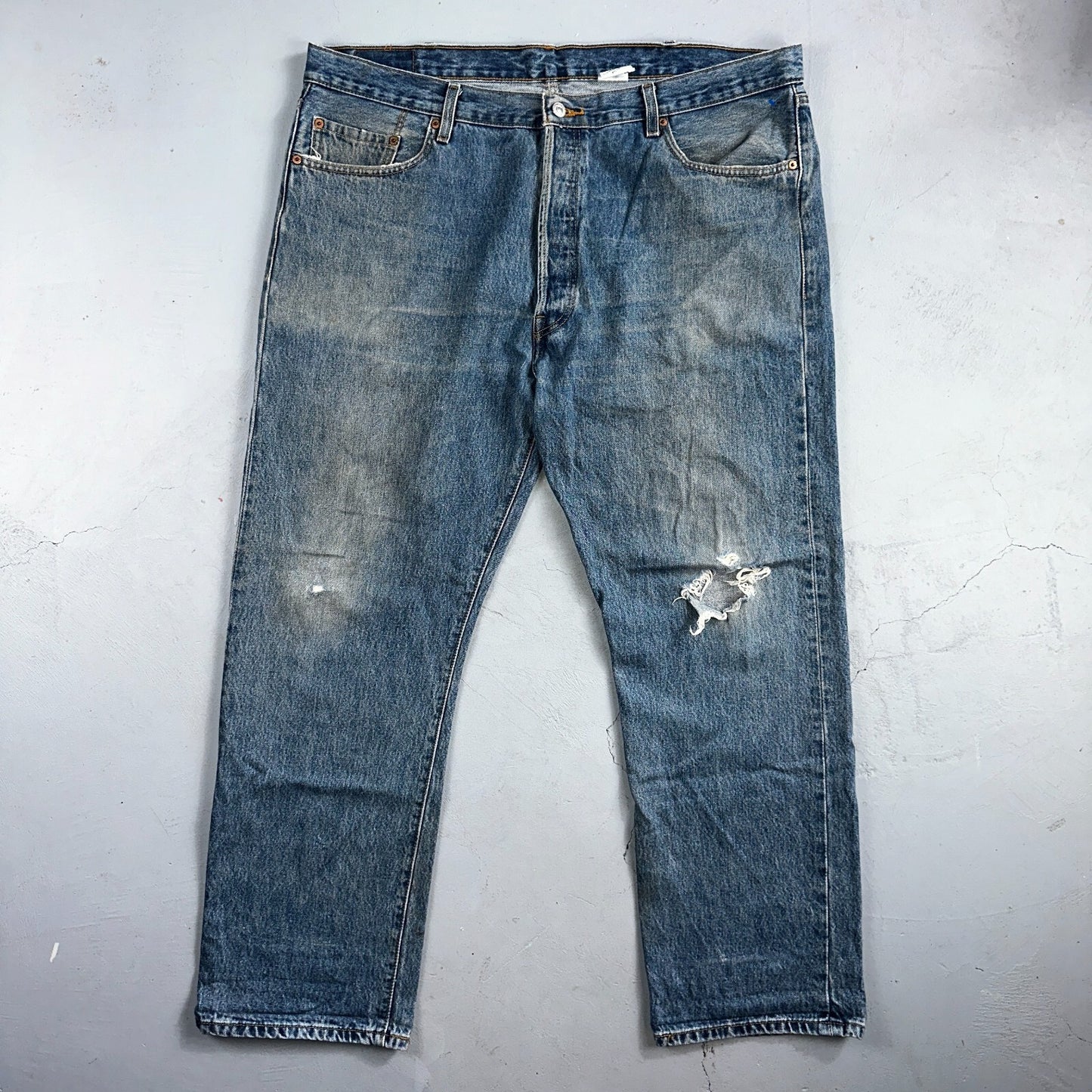 Levis 501 Vintage 90s XX Straight Leg Jeans Y2K Med Wash 42x30 Act 42x31