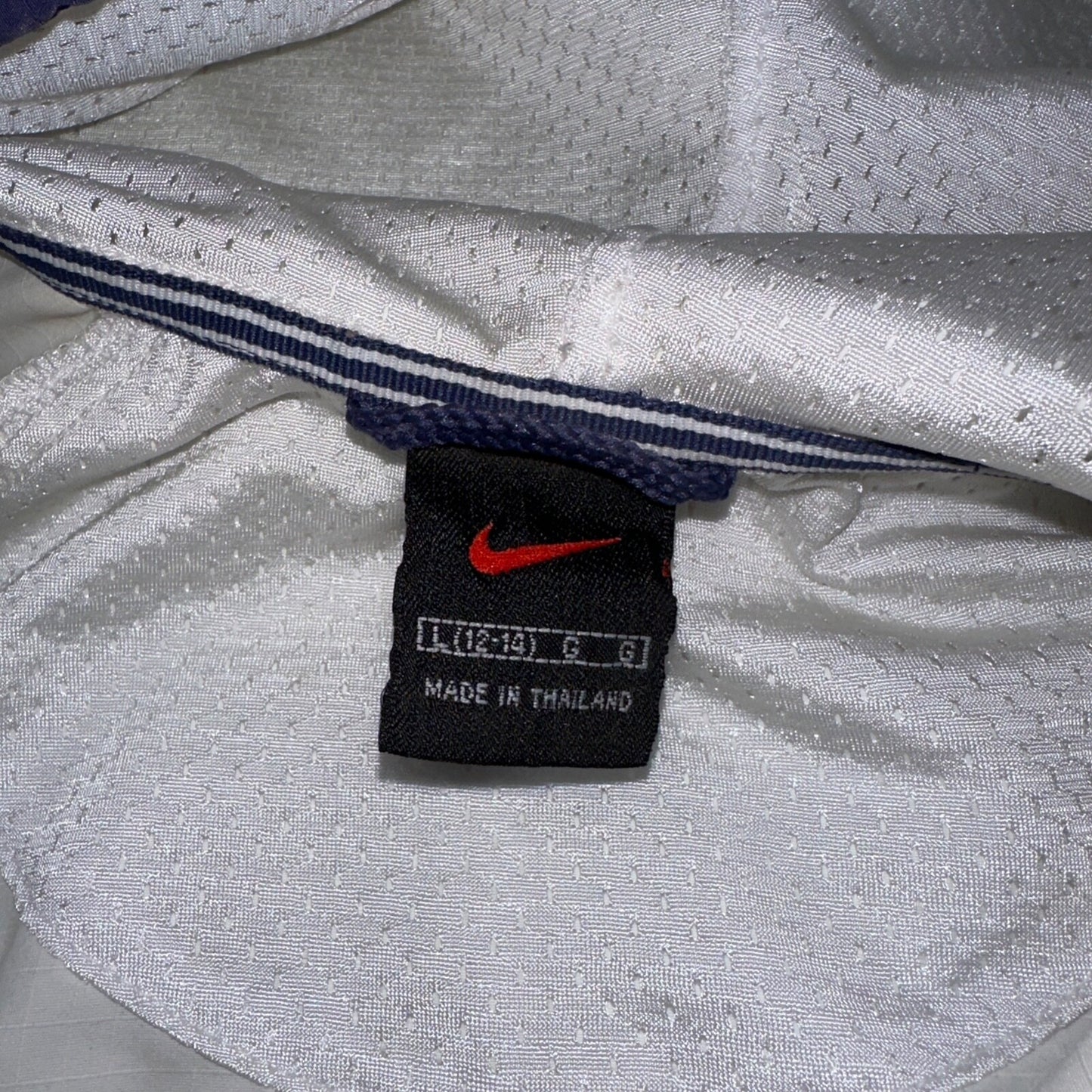 Nike Jacket Vintage Nylon Windbreaker Women’s Quarter Zip Large White 90s