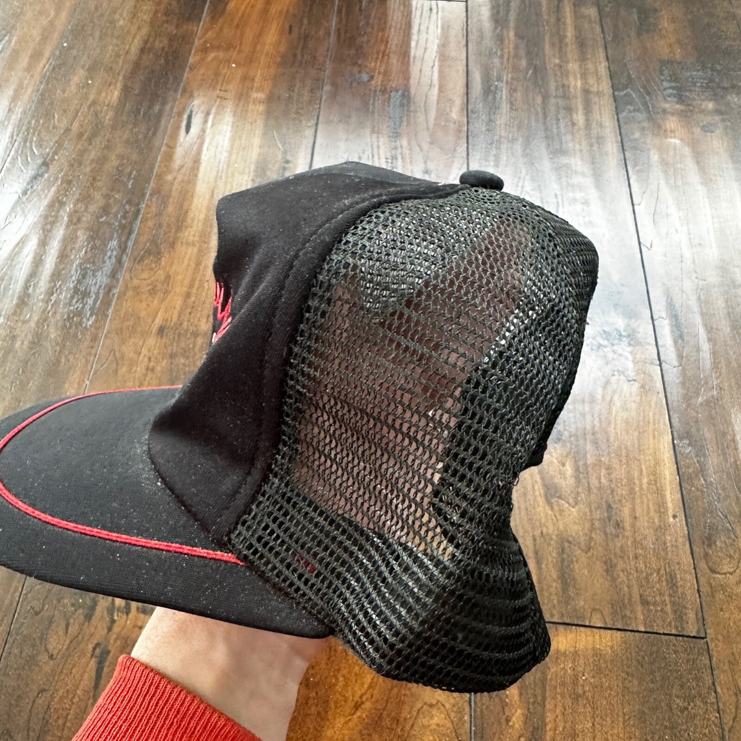 Davison Harley Auto Parts Black Vintage Hat Cap Snapback Worn Heavy Use Motor