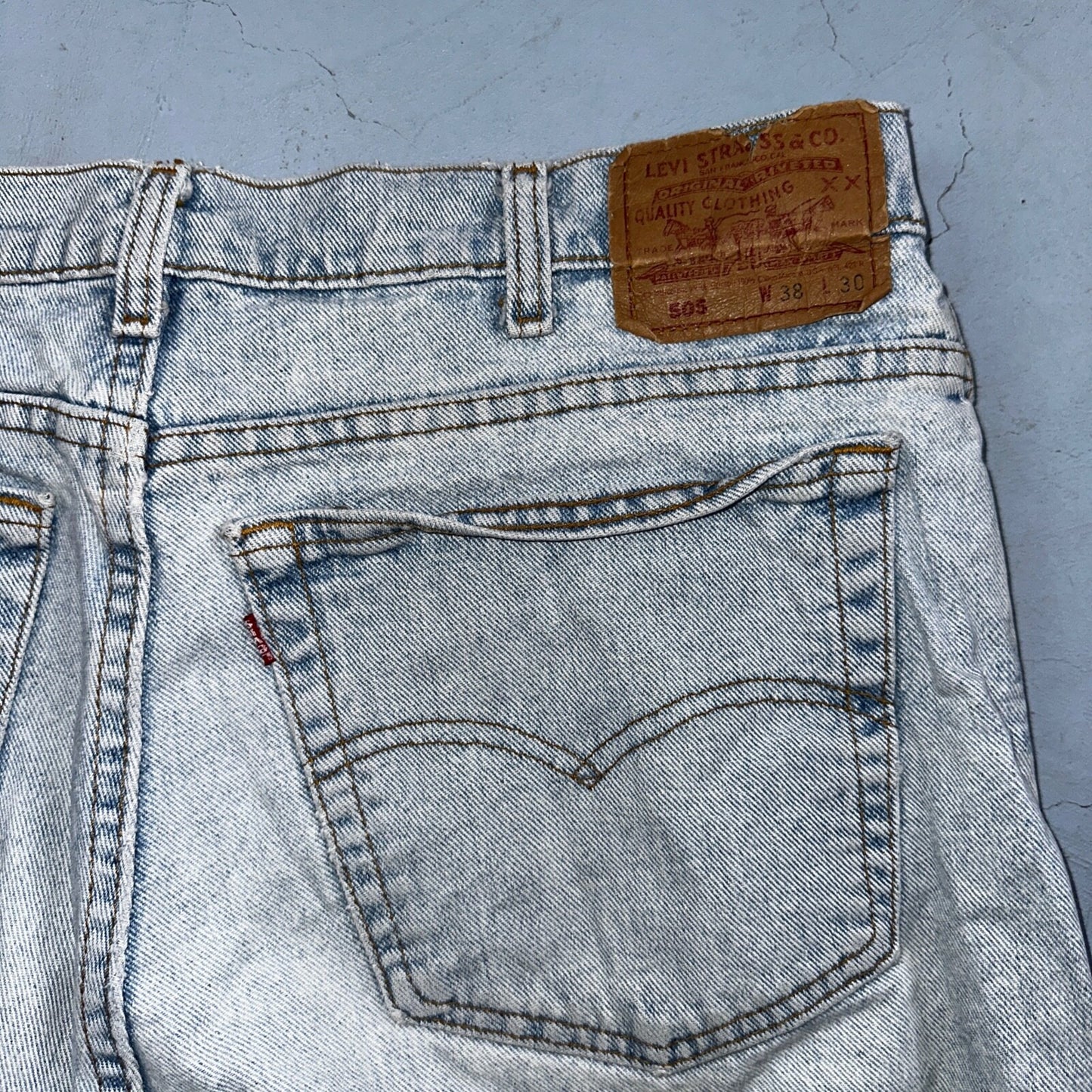 Levis 505 Vintage 90s USA XX Jeans Blue 501 Light Wash 38x30 Act 36x28