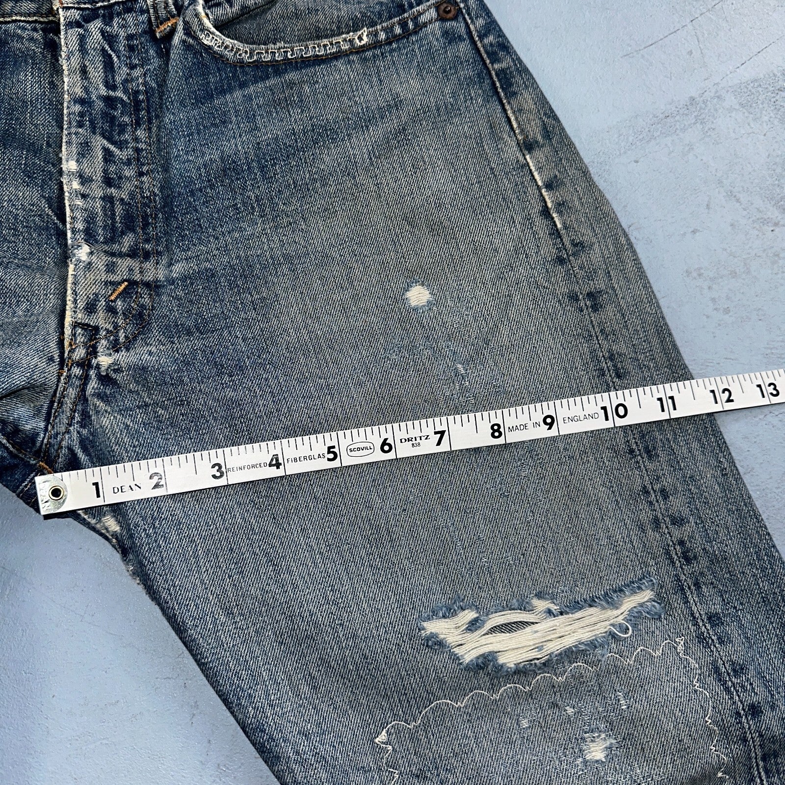 Vintage LEVIS 505 Jeans Big E 1960s Denim 30x26 USA 60s 501 502 Talon Zipper