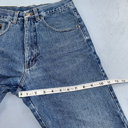 Vintage YSL Yves Saint Laurent Blue Denim Jeans Size 26x31 90s Womens Straight