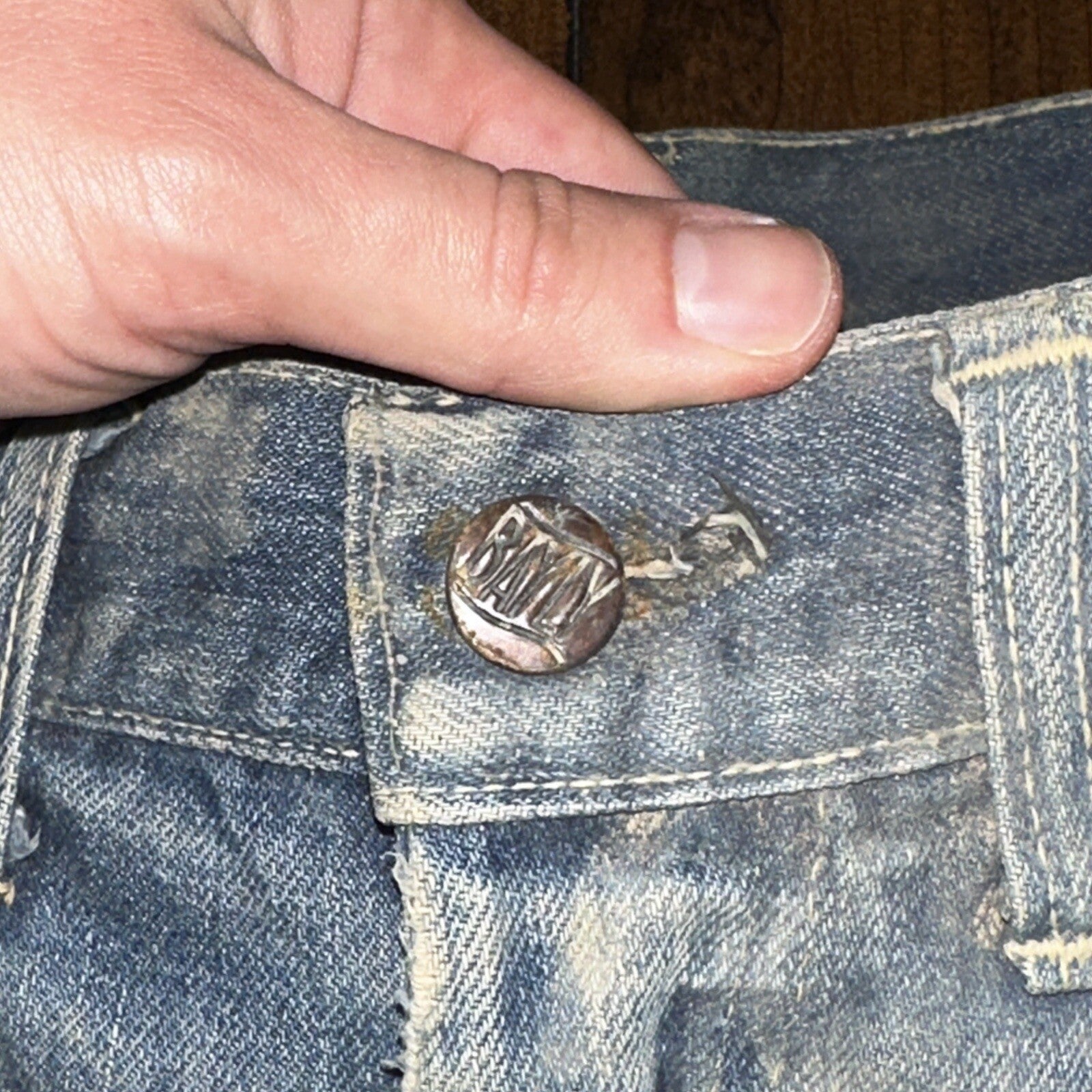 Bally True VTG 40s 50s Redline Selvedge Denim Jeans 1950s Levi’s Big E 27x30