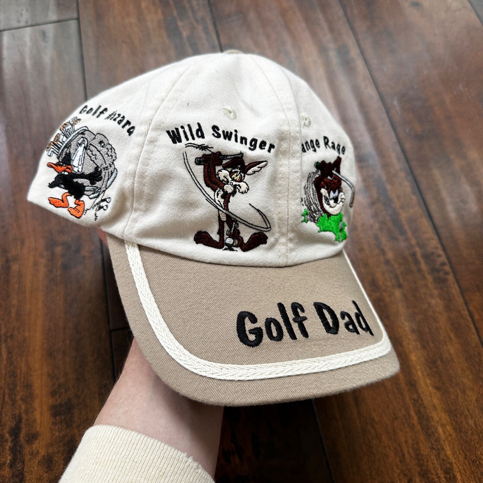 Golf Dad Hat VTG Warner Bros Class Dad Golfer AOP Hat Snapback Vintage 90s OSFA