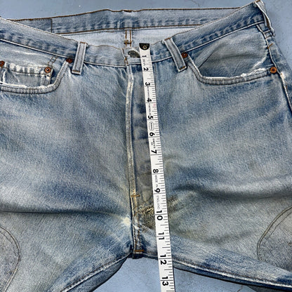 Levis 501 Vintage 80s Redline Selvedge USA XX Jeans Light Wash 36x31 Act 34x27