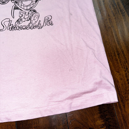 Coal Cracker Shenandoah Pennsylvania Vintage T Shirt PA NYC Pink Funny Marathon
