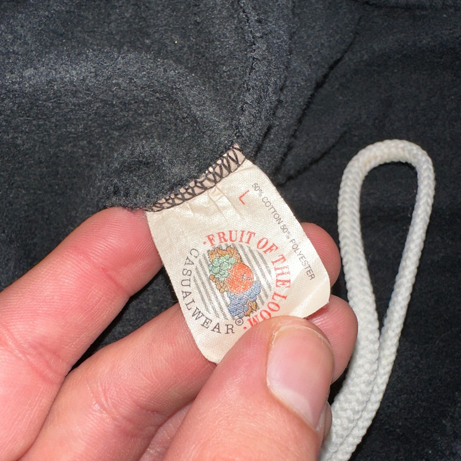 Vintage 70s FOTL Fleece Sweatpants Adult L Black Made In USA Champion 1970s