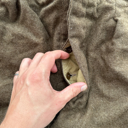 WWII Army Wool Field Trousers 35x28 Cold Weather Green 1940s 40s Destroyed USMC