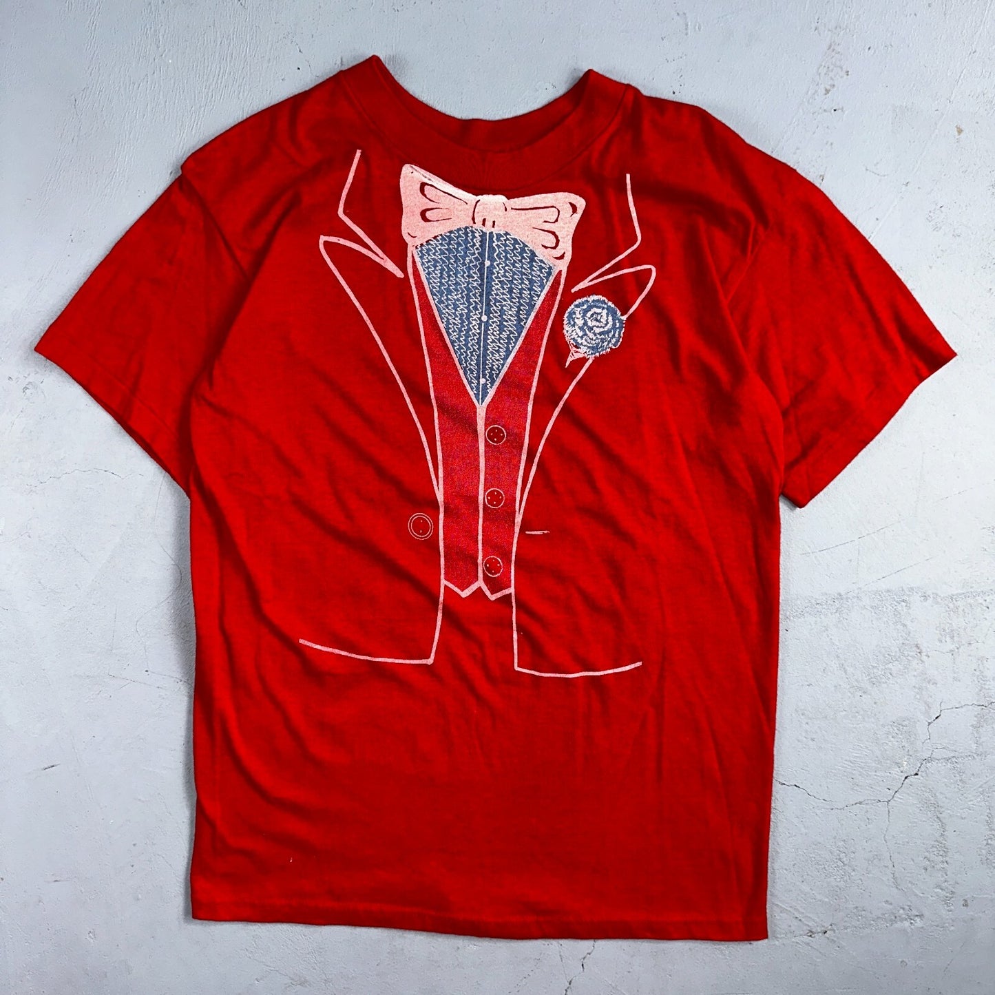 Tuxedo 1980s VTG T Shirt Red Touch of Gold USA Funny Humor Joke Tee Suit Fun