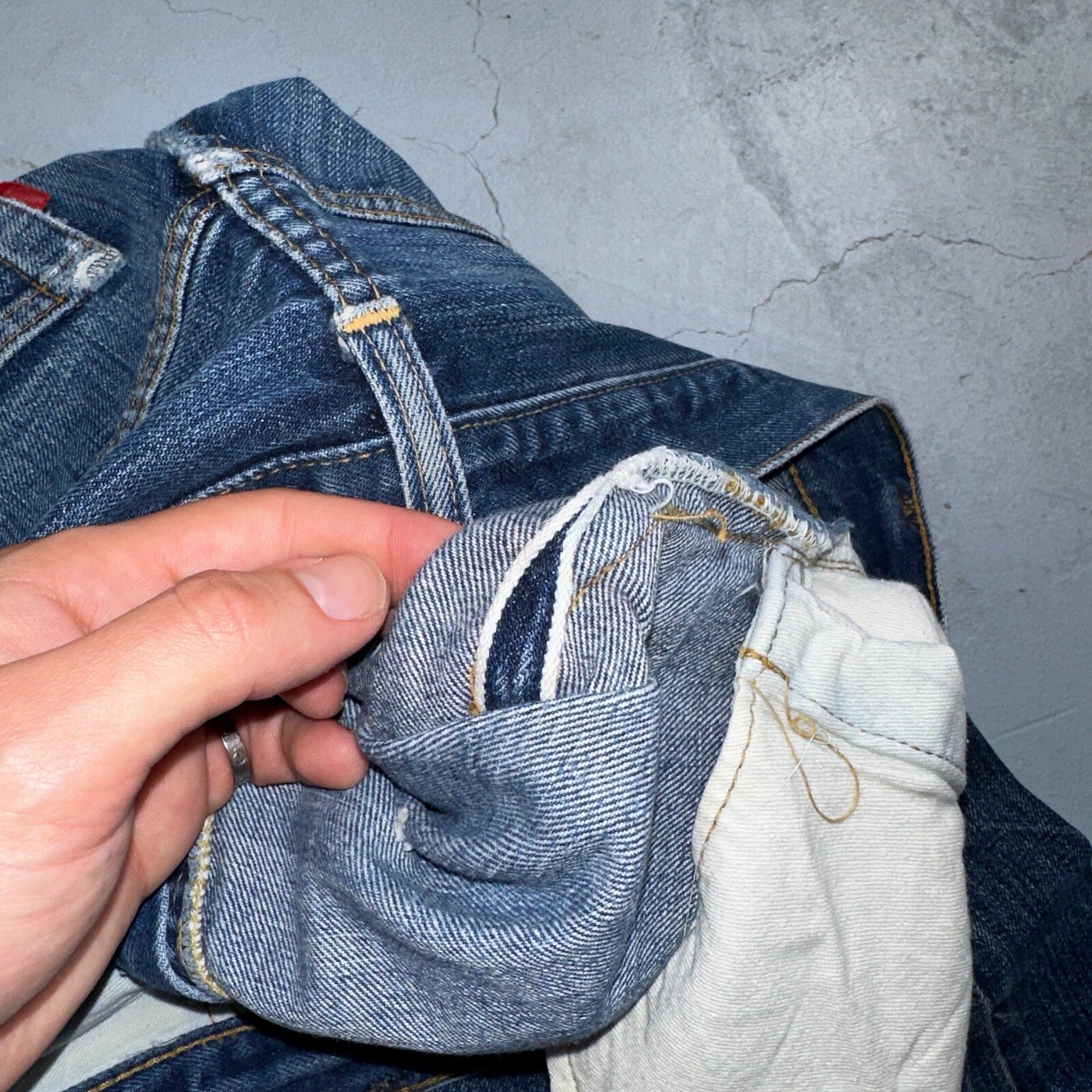 Levis 501 VTG 70s SS Redline Selvedge Jeans XX Thrashed Boot Cut Act 30x31