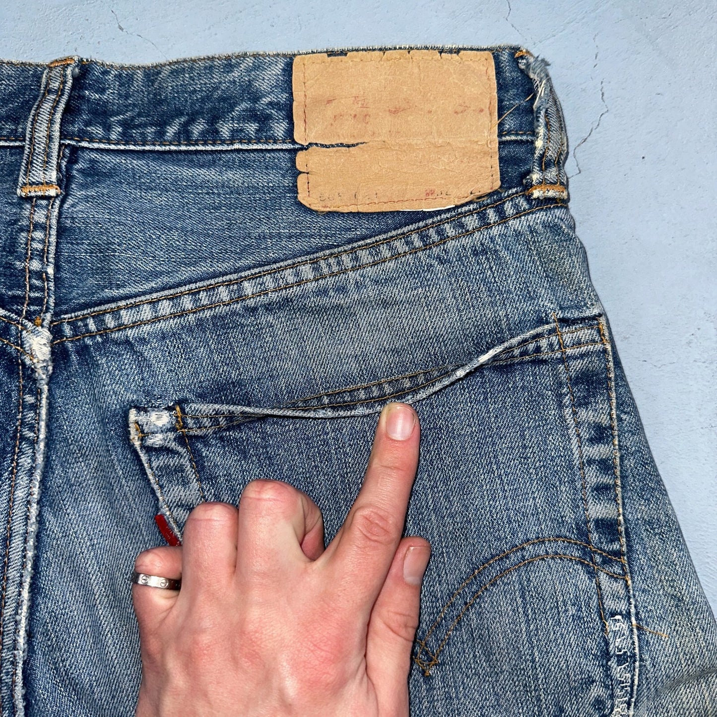 Vintage LEVIS 505 Jeans Big E 1960s Denim 30x26 USA 60s 501 502 Talon Zipper