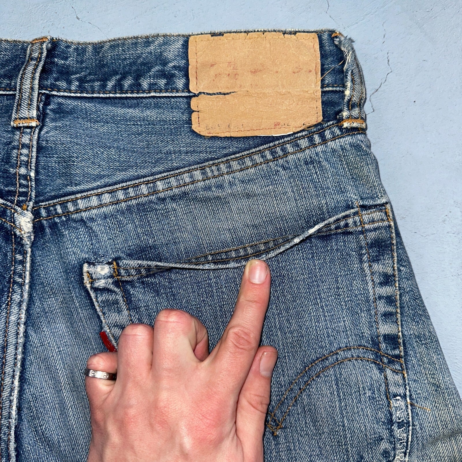 Vintage LEVIS 505 Jeans Big E 1960s Denim 30x26 USA 60s 501 502 Talon Zipper