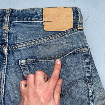 Vintage LEVIS 505 Jeans Big E 1960s Denim 30x26 USA 60s 501 502 Talon Zipper