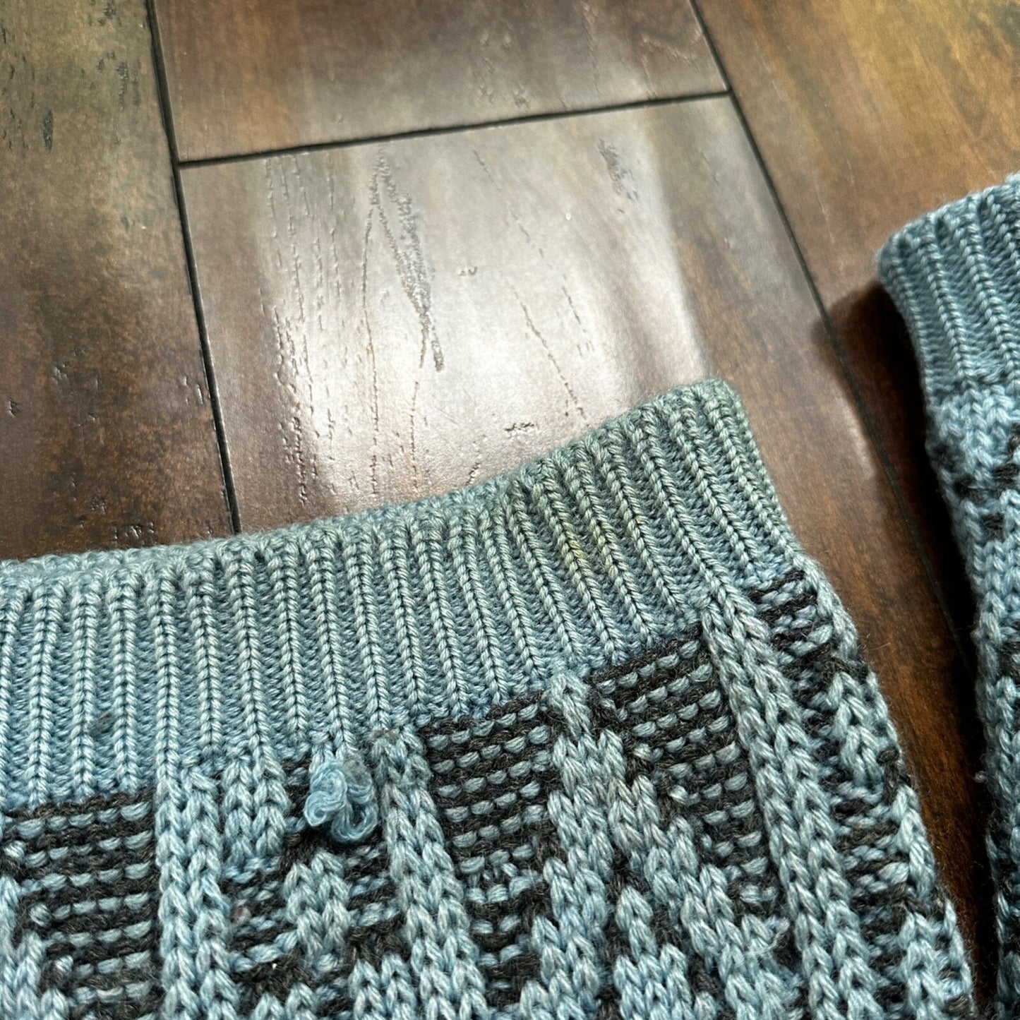 VTG RARE Caramy Cardigan Mens M Blue 1970s Corduroy Wool Button Up Aztec