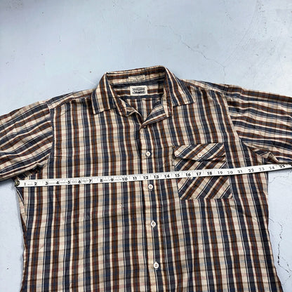 Levis VTG 1980s Button Shirt Mens L Plaid 80s Cowboy Shirt Korea Short Sleeve