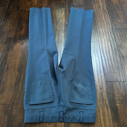 VTG Levis 517 Lot 2 Blue + Brown Polyester Pants Black Gold Tab 34x30 Act 32x28