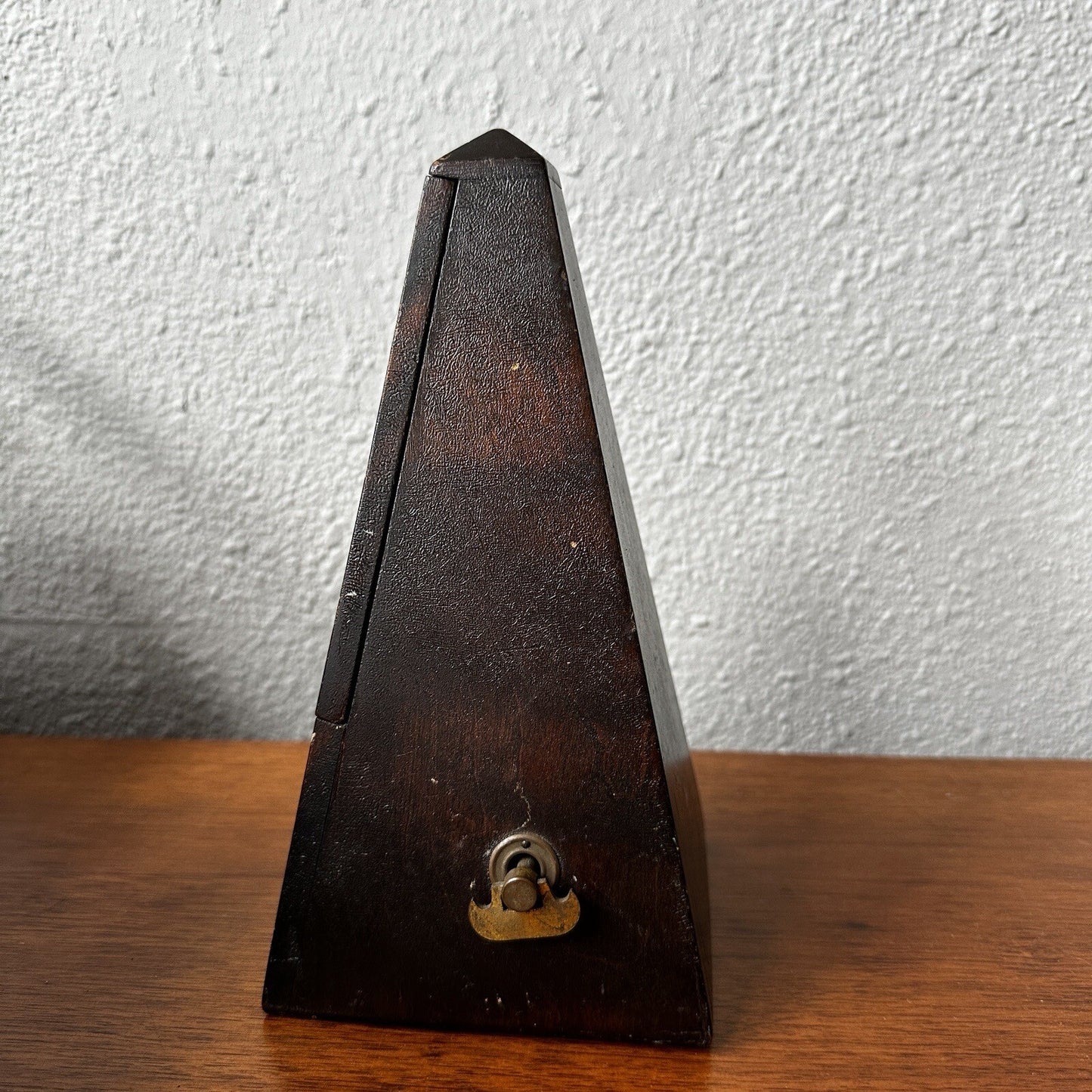 Hollande Angleterre Improved Maelzel Metronome Windup Wood Vtg Antique Paris
