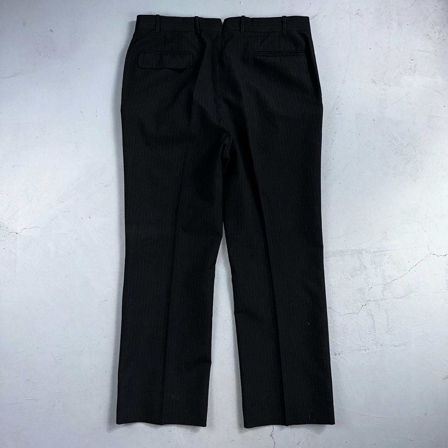 VTG Mens 3 PC Suit 42 Jacket Coat Pants Black Vest Rockabilly 70s American Trend