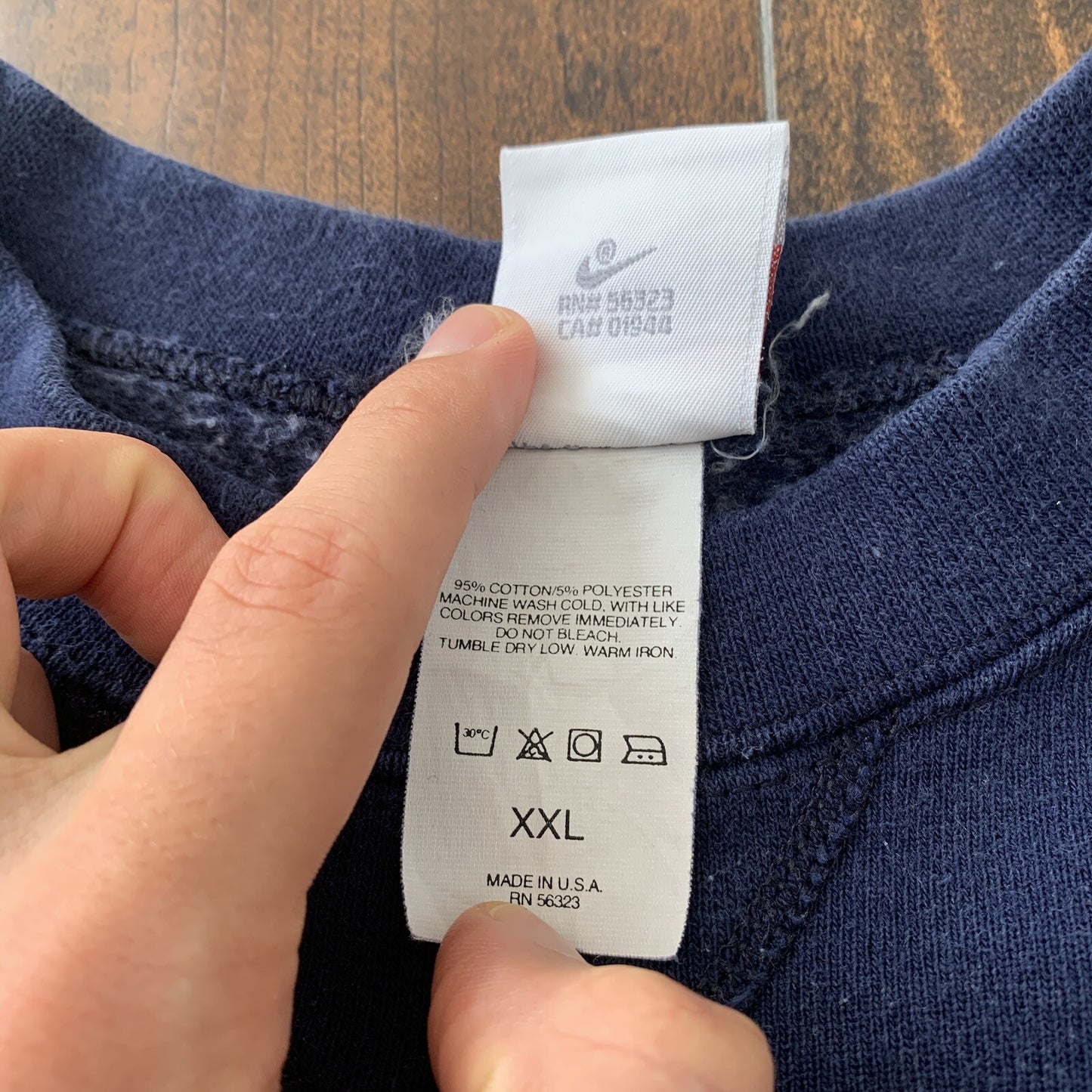 90s Vintage Nike Crewneck Sweater Blue Essential Hoodie Basic Center Swoosh