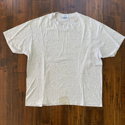 Blank 90s Vintage T Shirt Basic Lot 80s Single Stitch Thrashed Hanes Grey