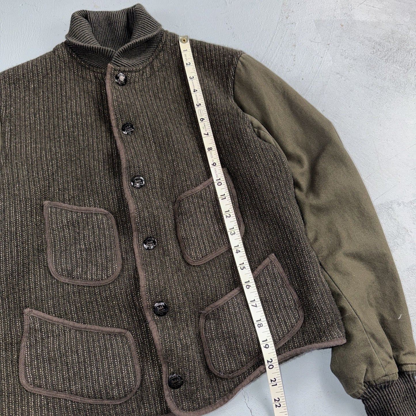 RRL Double RL Ralph Lauren Browns Beach Knit Jacket Black Gray Snap Size Small