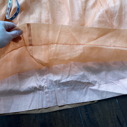 Vintage USA Rockabilly Womens Dress Orange Skirt 60s 70s Top Bottom Church Summe