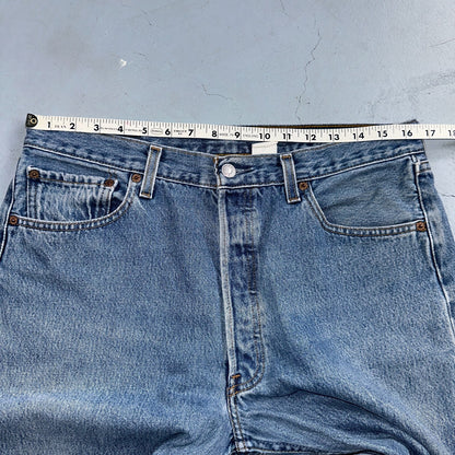 Levis 501 Vintage 90s Y2K XX Straight Leg Jeans Blue Light Wash 34x30 Act 31x29