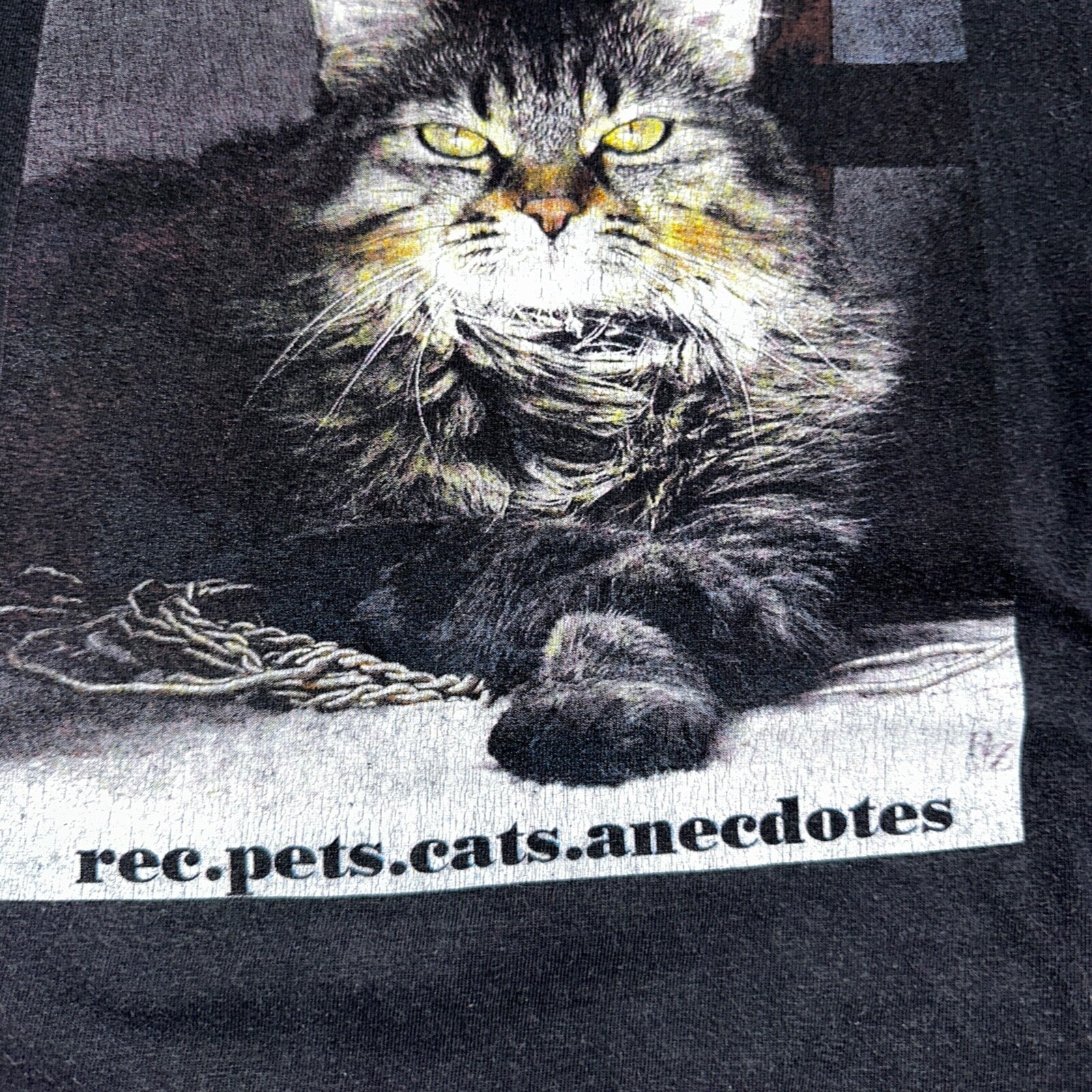 Cat Cattitude VTG T Shirt Y2K 3XL Black Funny Cute Animals Love Photo Art Rap