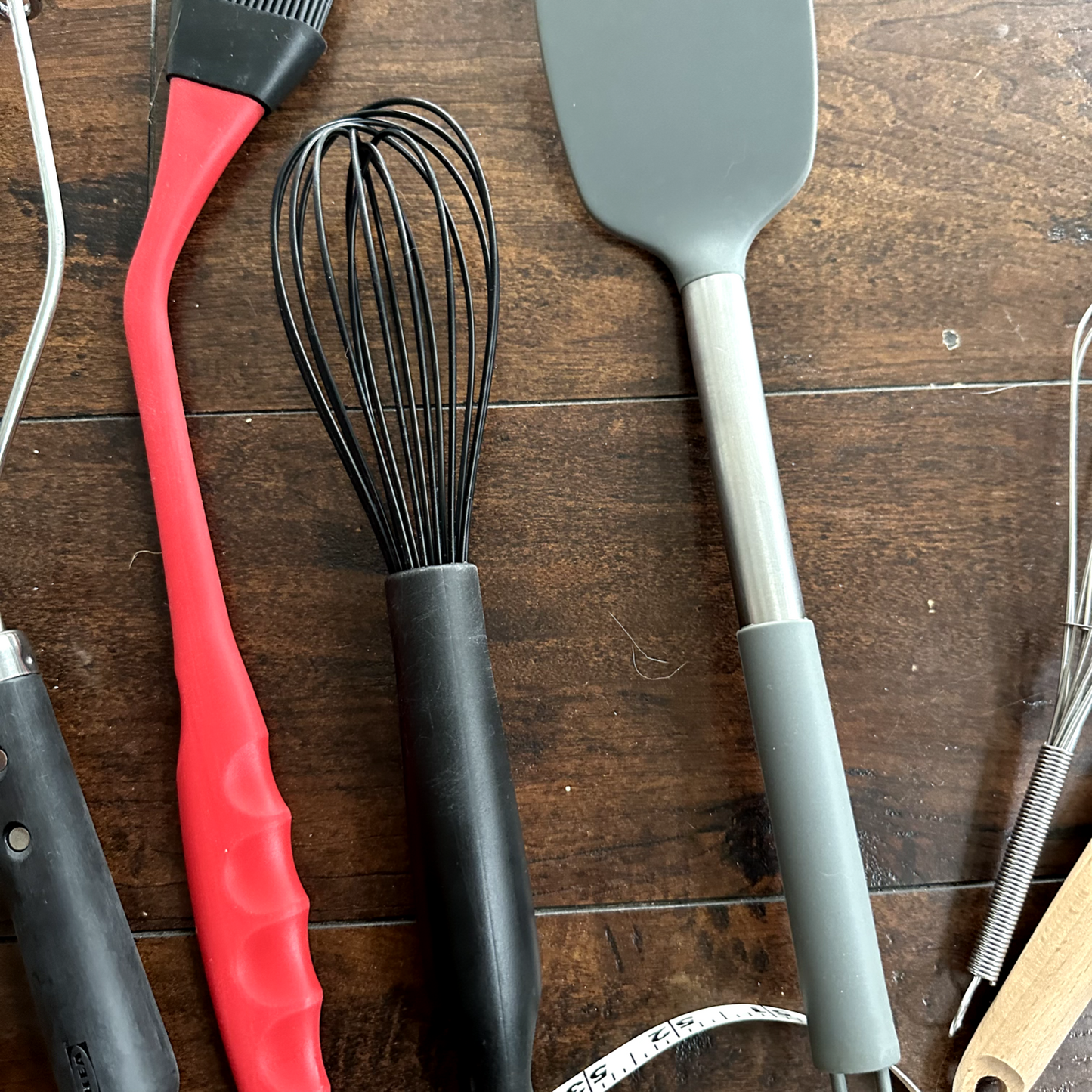 Kitchen Utensils Spatula Rolling Pin Wooden Spoon Mixing Spreading Glaze Lot Set