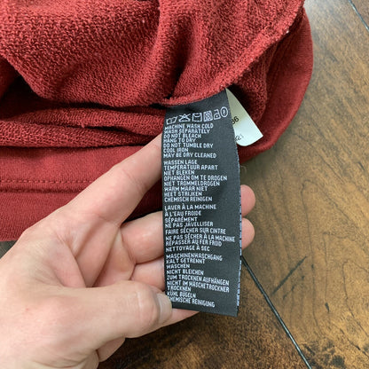 Harley Davidson Womens L Red Full Zip Fleece Vest Zipper Shirt Vintage Y2K