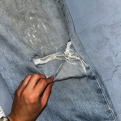 Levis 501 Vintage 90s Mexico Straight Leg Jeans Blue Light Wash 40x30 Act 40x28