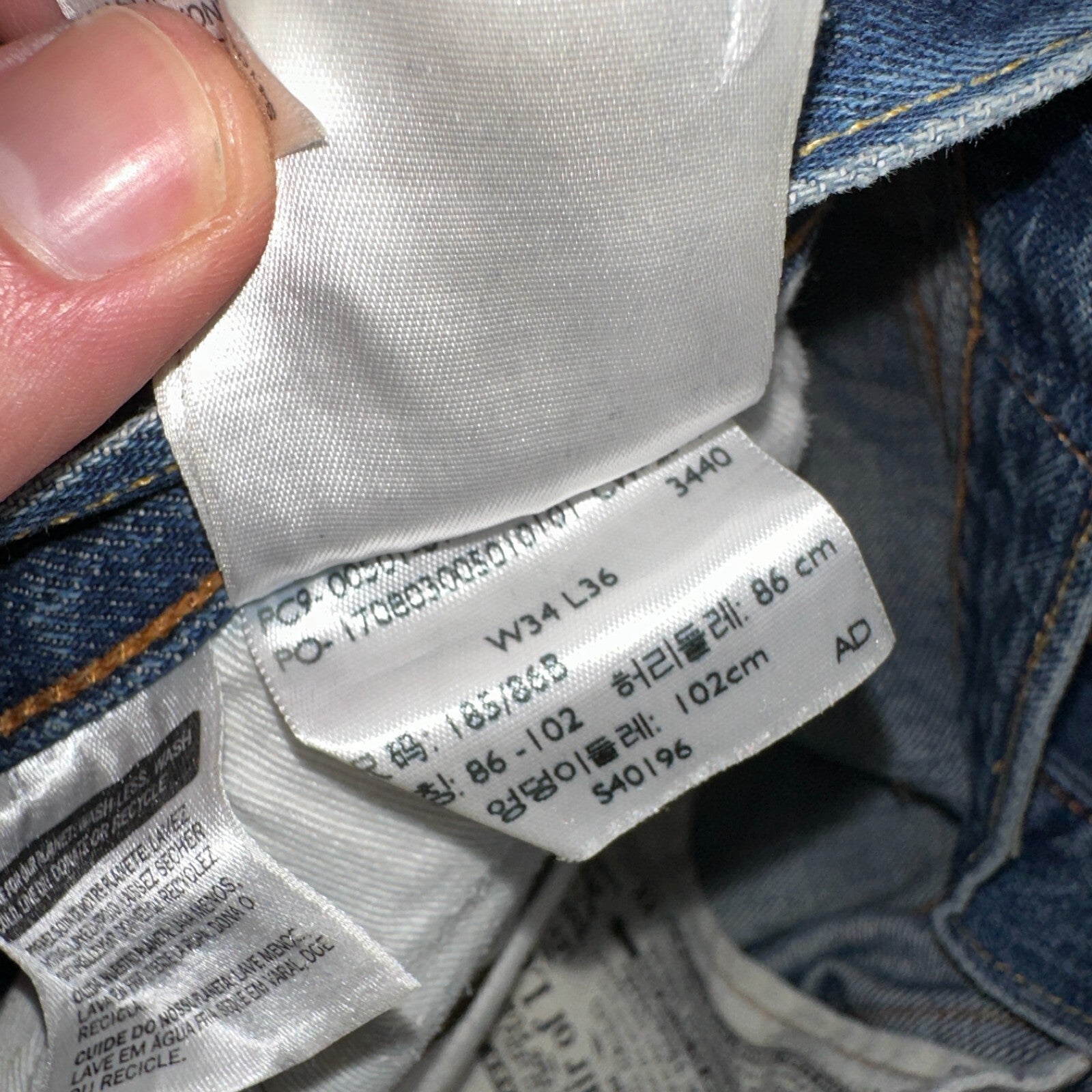 Levis 501 Y2K XX Straight Leg Jeans Blue VTG Med Wash 34x36 Act 34x34