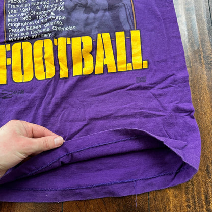 Viking Football Salem Vintage T Shirt Sports NFL Purple Single Stitch Minnesota