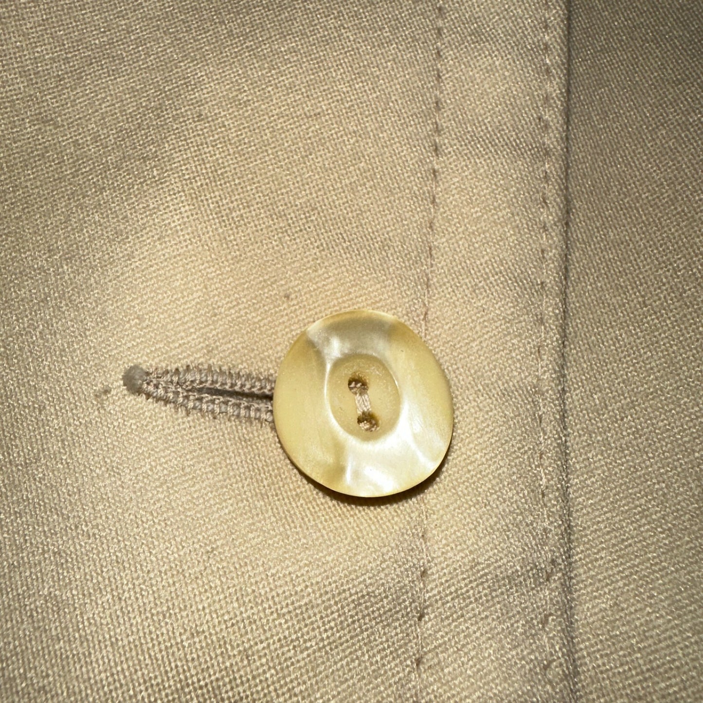 Puget Sounder Beige Canvas Belted Trench Coat Rockabilly 1960s 60s Womens