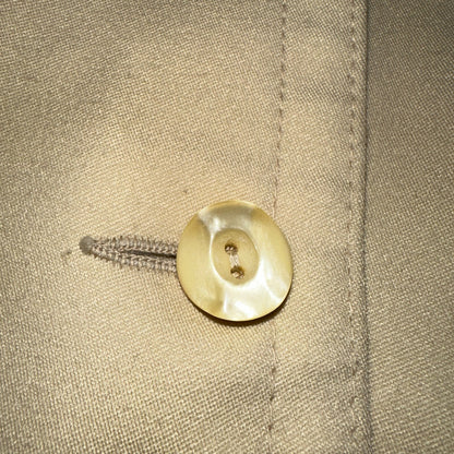 Puget Sounder Beige Canvas Belted Trench Coat Rockabilly 1960s 60s Womens