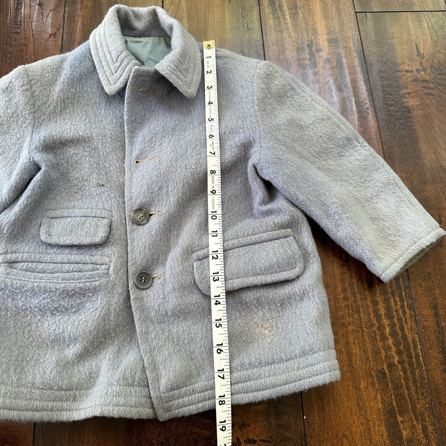 Vintage Boys Jacket Toddler Rockabilly 40s 50s Kids Baby Coat Blue Pocket Watch