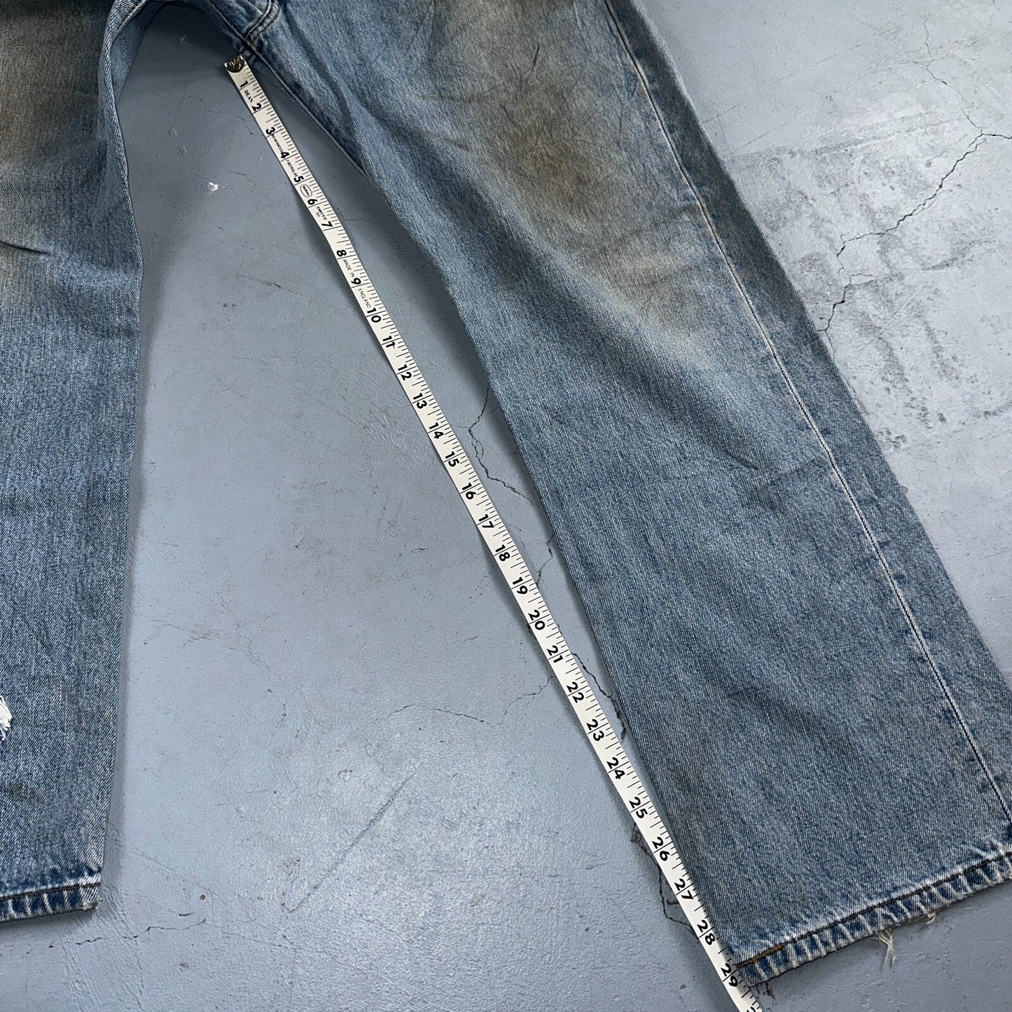 Levis 501 Vintage Y2K XX Straight Leg Jeans 90s Blue Light Wash 36x30 Act 35x29