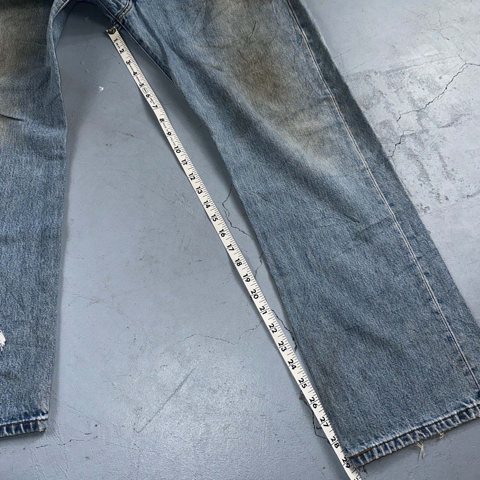 Levis 501 Vintage Y2K XX Straight Leg Jeans 90s Blue Light Wash 36x30 Act 35x29