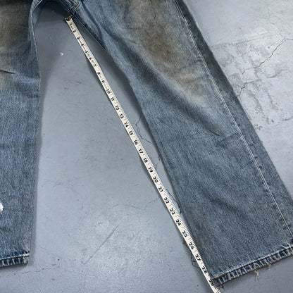Levis 501 Vintage Y2K XX Straight Leg Jeans 90s Blue Light Wash 36x30 Act 35x29