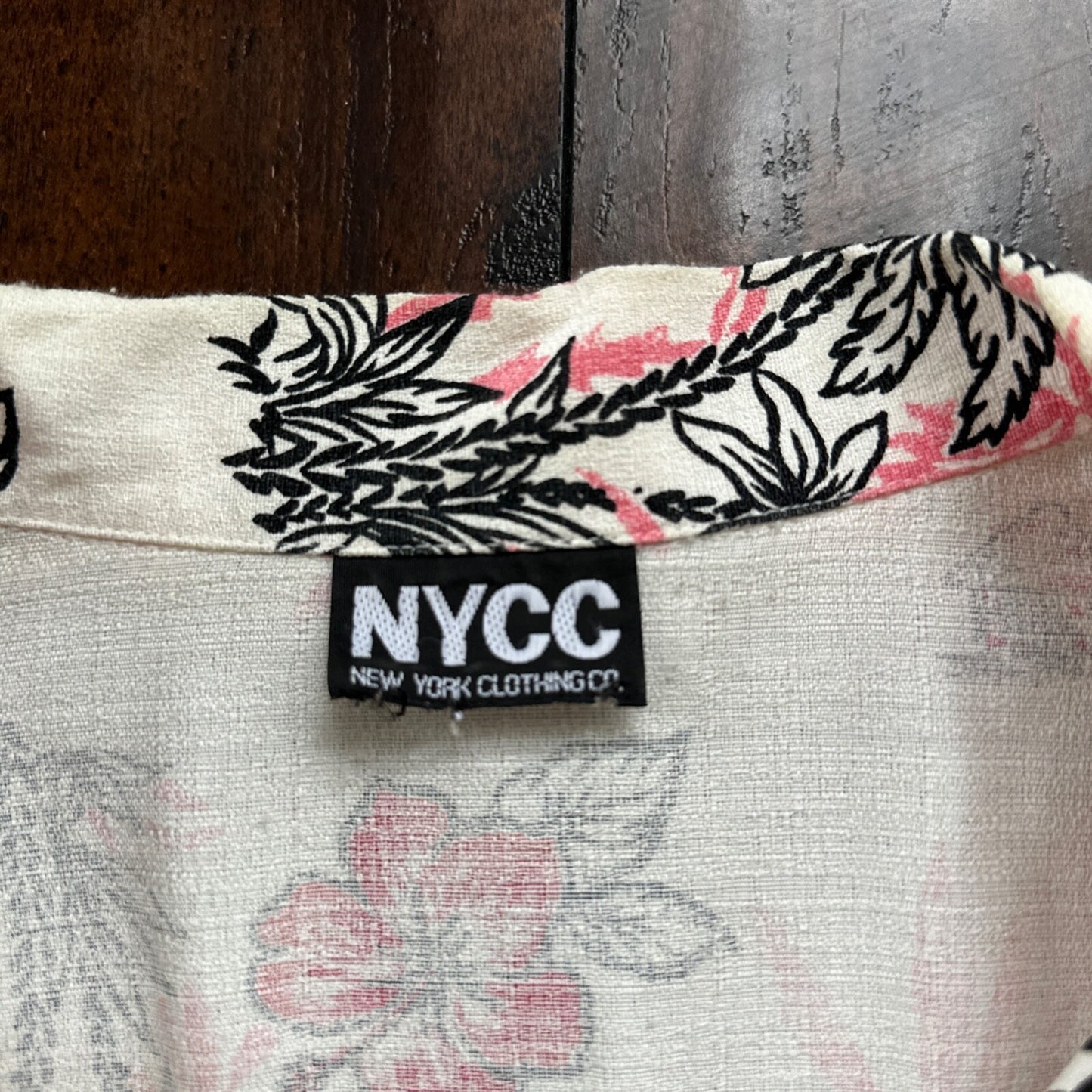 VTG Floral Shirt Womens L 90s New York Clothing Co Cottage Hawaiian 1990s