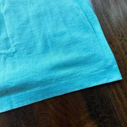 Silver Falls Oregon VTG T Shirt Single Stitch Blue Swimming Boat Cool Teal