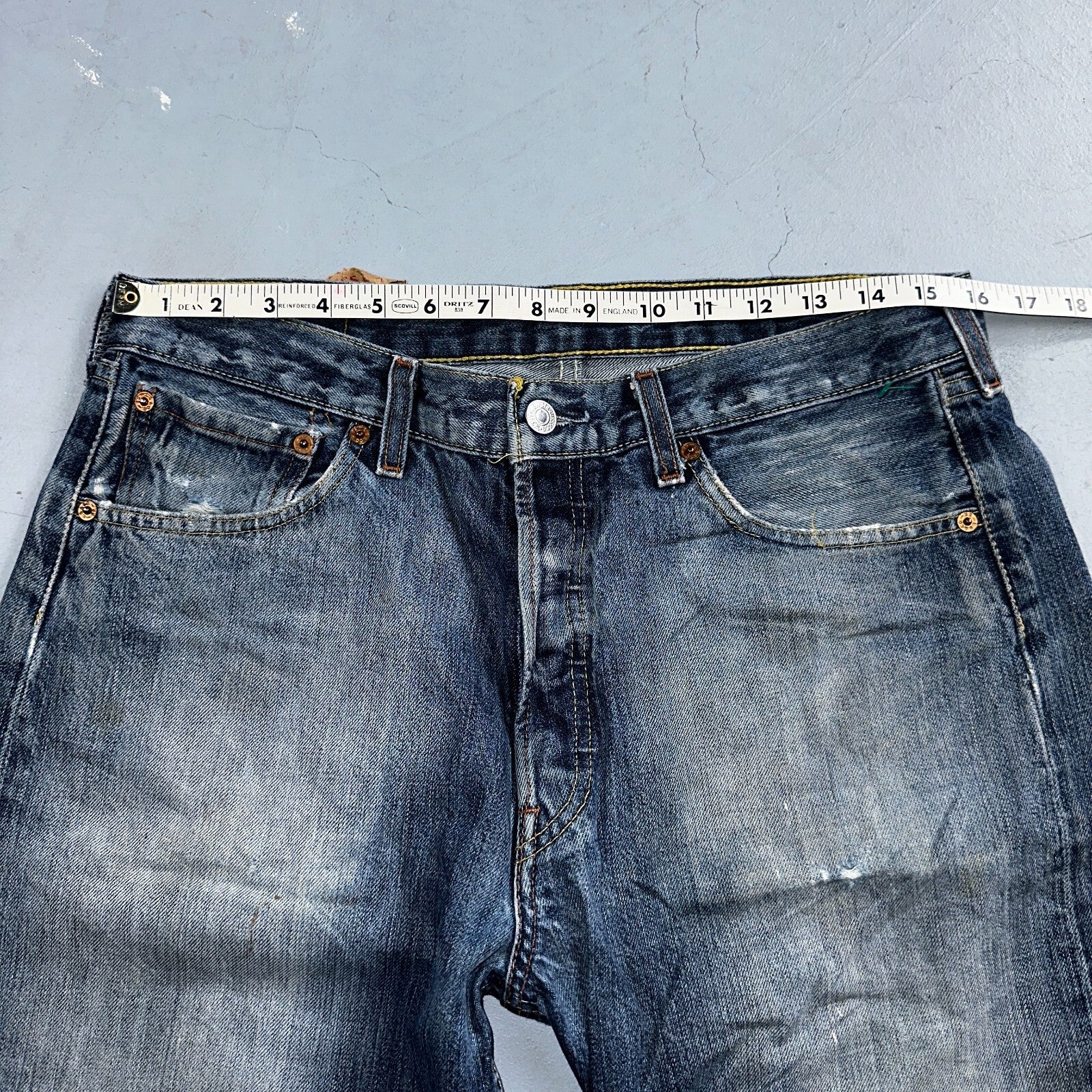 Levis 501 Vintage Y2K XX Straight Leg Jeans Blue Med Wash 33x34 Act 32x31